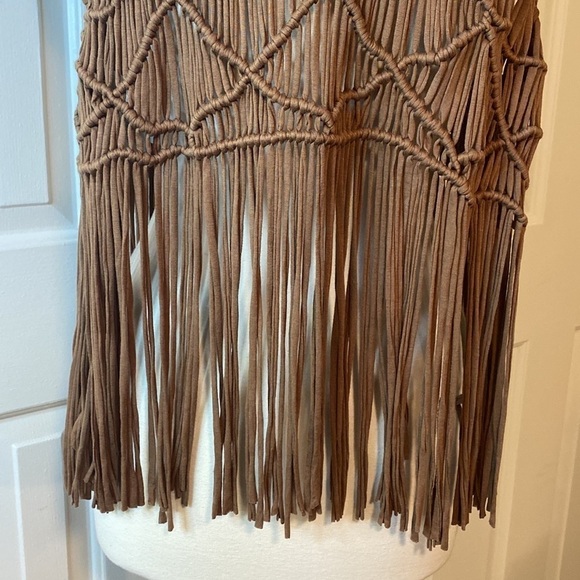 NWT H&M Brown Fringe Overlay Size XS/S - Picture 6 of 9